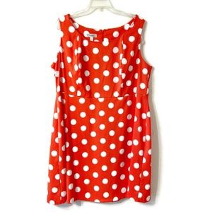 Dress Barn Sleeveless Polka Dot Fit & Flare Dress